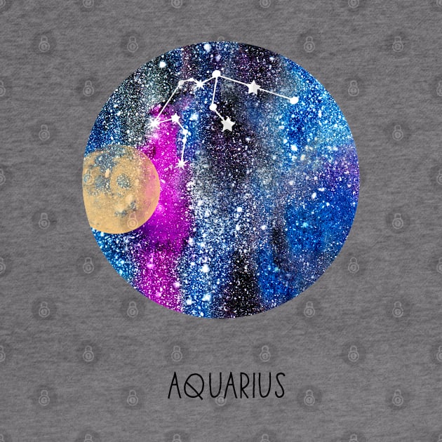 Aquarius Constellation,  Aquarius by RosaliArt